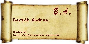 Bartók Andrea névjegykártya